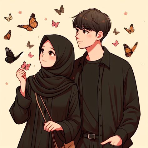 Copul Pic Cartoon, Image Couple, Romantic Couple Poses, Cartoon Love Photo, Cute Couple Dp, Muslim Couple Photography, Anime Muslim, Hijab Cartoon, Best Anime Couples