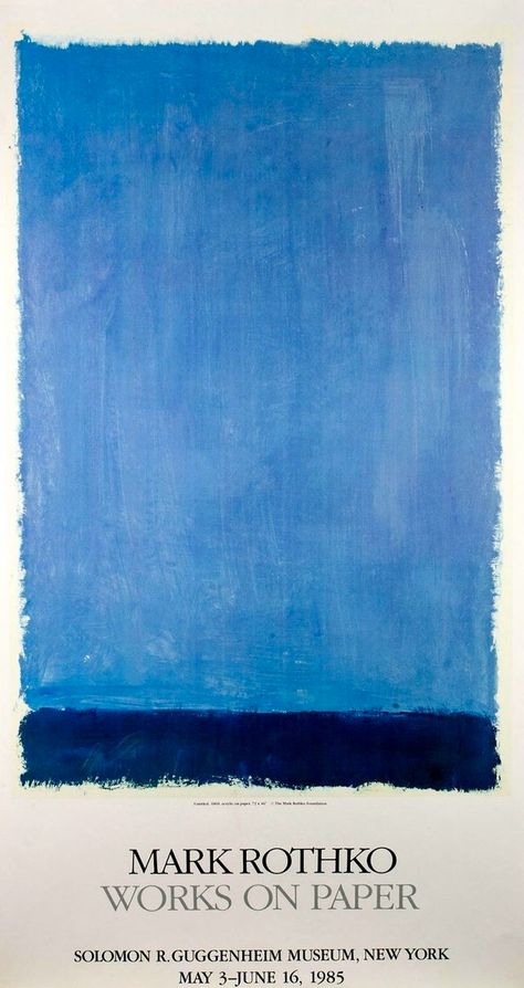 Mark Rothko Paintings, Rothko Paintings, Rothko Art, Kind Of Blue, Mark Rothko, Arte Inspo, Colour Field, Abstract Expressionist, Henri Matisse