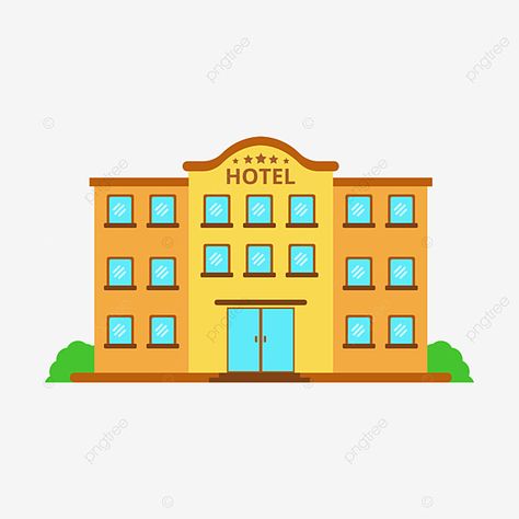 Hotel Drawing Illustration, Cartoon Rope, Hotel Illustration, Hotel Drawing, Vector Architecture, Architecture Vector, Vector Building, Building Vector, Travel Vector