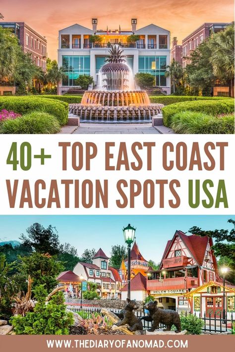 East Coast Family Vacation Ideas, Short Vacation Ideas, East Coast Summer Vacation, Best East Coast Vacations, Vacation With Toddler, East Coast Vacations, East Coast Beach Vacation, Fun Family Vacation Ideas, Spring Break Destinations Families