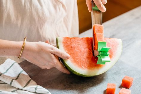 It's $20 and good for much more than just watermelon. Balls Aesthetic, Types Of Watermelon, Watermelon Knife, Melon Balls, Watermelon Bowl, Watermelon Slicer, Fruit Love, Melon Baller, Cut Watermelon