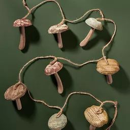 Anthropologie | Anthropologie (US) Mushroom Garland, Handmade Garland, Anthropologie Holiday, Mushroom Crafts, Air Dry Clay Projects, Rustic Crafts, Anthropologie Uk, Holiday Garlands, Woodland Christmas