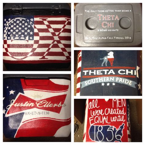 Theta Chi Cooler, Fraternity Cooler, Painted Cooler, Theta Chi, Fraternity Theta Chi Fraternity Cooler, Theta Chi Cooler, Frat Banner, Theta Chi Fraternity, Frat Shirts, Formal Coolers, Fraternity Cooler, Painted Coolers, Formal Cooler Ideas