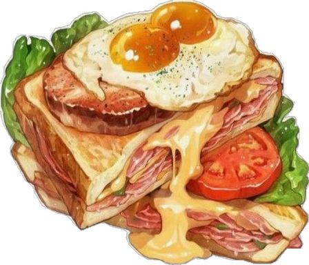 Japanese Anime Food Art, Breakfast Food Art, Food Illustration Poster, Japanese Food Illustration, Drawn Food, Japanese Food Art, Food References, Food Reference, 귀여운 음식 그림