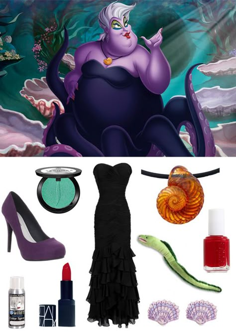 Sea Witch Outfit, Diy Ursula Costume, Ursula Halloween Costume, Forgotten Disney Princesses, Sea Witch Costume, Killer Costume, Ursula The Sea Witch, Witch Costume Diy, The Sea Witch