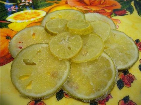 Candied Lime Slices! Made them and they were AWSOME!! Very easy to do! Love it!! Candied Limes, The Food Network, Lime Recipes, Candied Lemons, Sugar Sugar, Slices Recipes, Key Lime Pie, Limes, Trail Mix