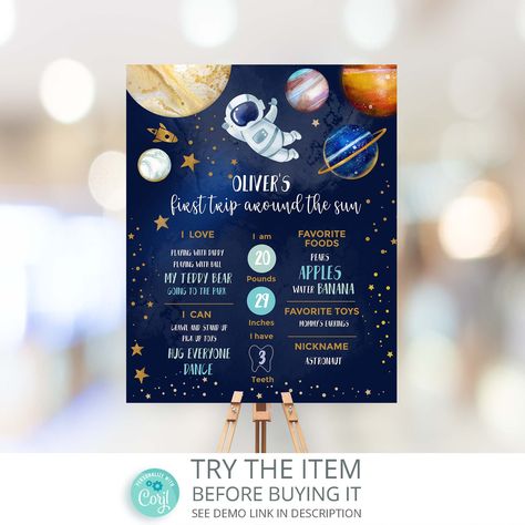 Galaxy First Birthday, Planet Birthday, 1st Birthday Chalkboard, Galaxy Party, First Trip Around The Sun, Outer Space Birthday, Birthday Chalkboard, Space Birthday, Silver Collection