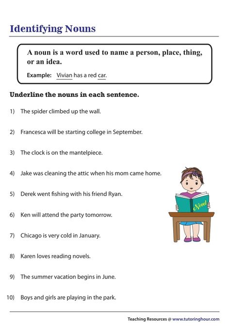 Sentence Dictation, Common Nouns Worksheet, Nouns Exercises, 4th Grade Reading Worksheets, English Revision, Sentences Worksheet, Grammar Sentences, Types Of Nouns, Abstract Nouns