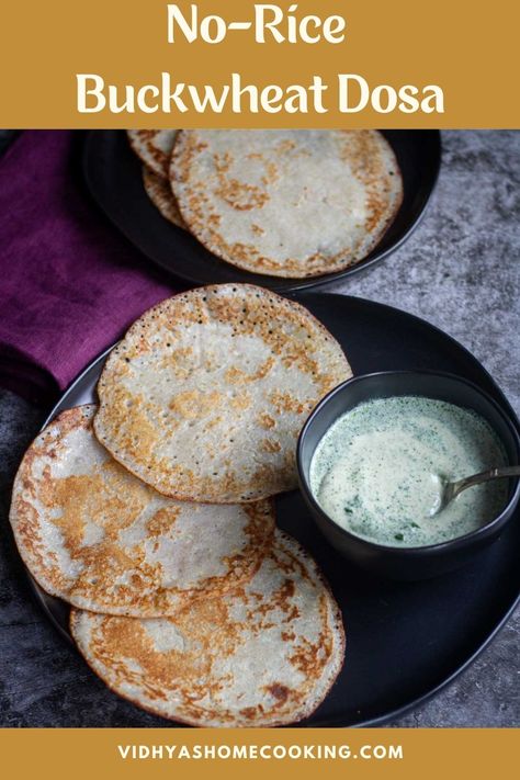 A no-rice dosa prepared with buckwheat groats and sago pearls/sabudana! Learn how to make this buckwheat dosa, aka kuttu dosa, with detailed stepwise pictures. Groats Recipe, Sago Pearls, Rice Dosa, Amazing Vegetarian Recipes, Buckwheat Recipes, Buckwheat Groats, Vegetarian Breakfast Recipes, Vegetarian Appetizers, Vegetarian Breakfast