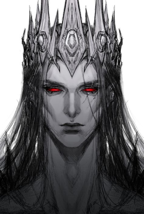 Morgoth Bauglir, Melkor Morgoth, Lotr Art, Avatar Cartoon, 다크 판타지, Anime Pixel Art, Dark Elf, Sketchbook Art Inspiration, Handsome Anime Guys