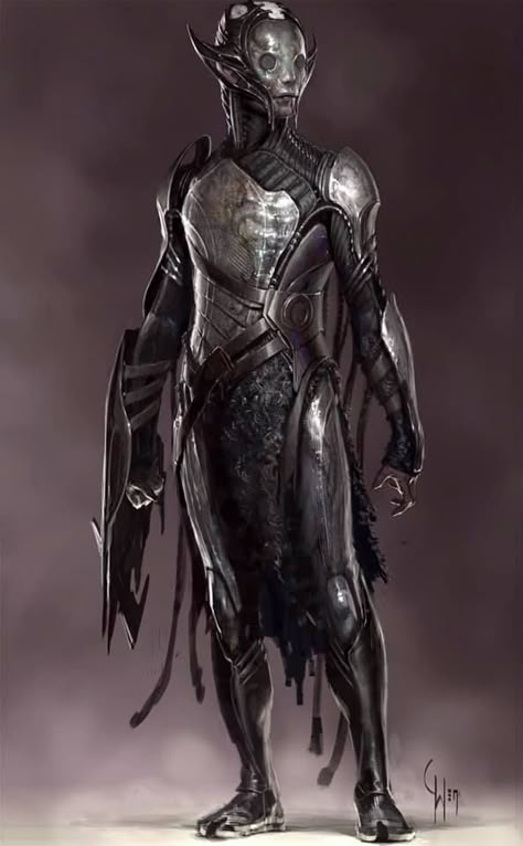 Alien Elf, Space Elf, Blank Expression, Elf Armor, Space Opera Art, Thor The Dark World, Dark Elves, Bd Art, Dark World