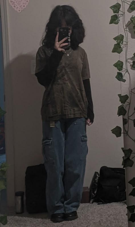 Oversize Grunge Outfit, Outfit Ideas Indie Grunge, Brookecore Outfit, Clothing Styles Grunge, Simple Grunge Outfits Winter, Grunge Outfit For School, Fall Clothes Grunge, Grunge Outfits Comfy, Grunge Outfits Tomboy