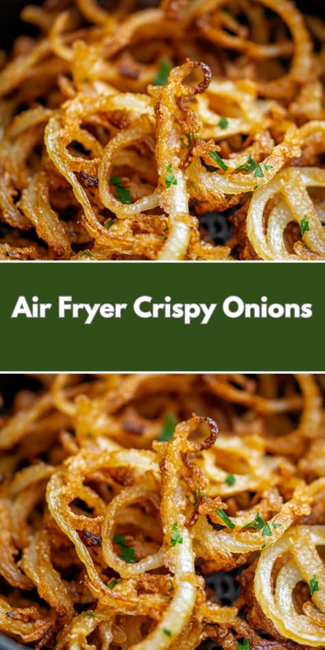 Air Fryer Crispy Onions | Low Fat Fried Onions to Use In Many Dishes Low Fat Air Fryer Recipes, Air Fryer Onions, Foods To Lower Cholesterol, Air Fryer Veggies, Foods Aesthetic, Air Fryer Vegetables, Air Fryer Recipes Snacks, New Air Fryer Recipes, Foods To Balance Hormones