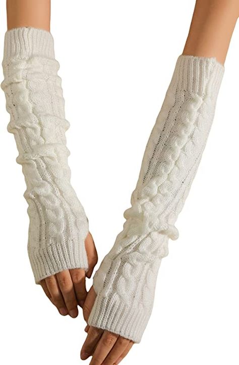 Long Fingerless Gloves, Above Elbow, Seafood Soup, Gloves Design, Amazon Women, Mitten Gloves, Leg Warmers, Fingerless Gloves, Arm Warmers