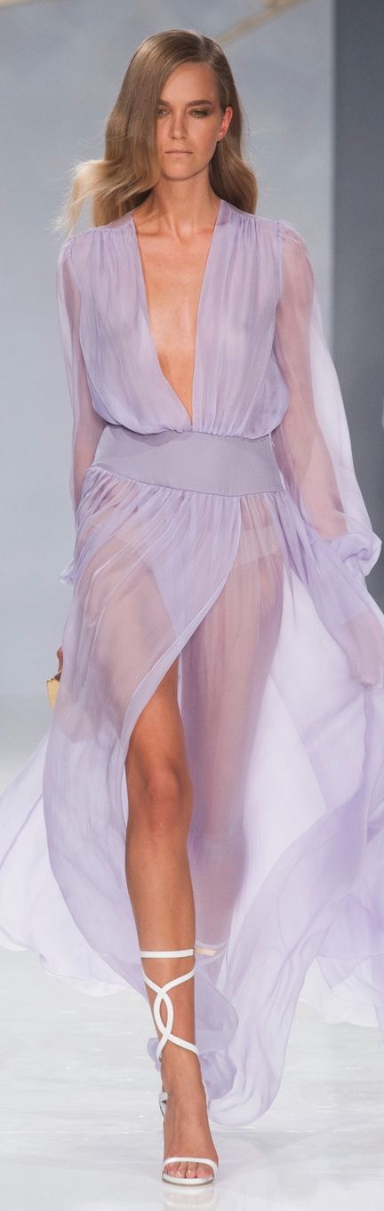 Genny at MFW Spring 2014 <3 Estilo Hippy, Lavender Dress, Sheer Gown, Fashion Week Spring 2014, Lavender Dresses, Fashion Runway, 2014 Fashion, Ethereal Beauty, Summer 2014