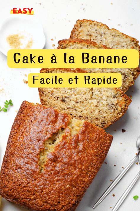 Ce cake à la banane est parfait pour utiliser vos bananes trop mûres tout en préparant un dessert ou un goûter moelleux et savoureux. Très facile à réaliser, il ravira petits et grands avec son goût délicatement sucré. Cake A La Banane, Air Fryer, Dessert, Cake