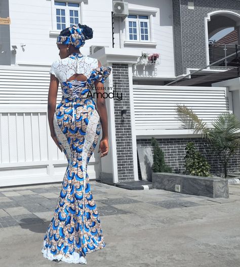 Ankara And Lace Combo, Lace Combination Styles, African Prom Dresses Ankara, Ankara And Lace, Ankara Dress Designs, Ankara Long Gown Styles, Fashion Show Dresses, Long African Dresses, Ankara Dress Styles