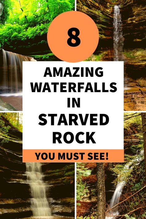 Starved Rock State Park Illinois, Illinois Waterfalls, Illinois Hiking, Midwest Hiking, Hiking Photo Ideas, Illinois State Parks, Travel Illinois, Campsite Ideas, Travel Places To Visit