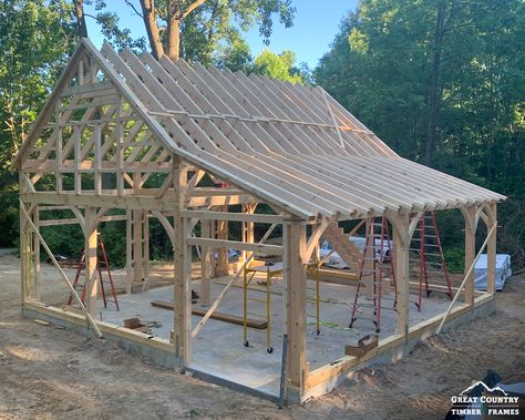 Timber Frame Barn Homes, Post And Beam Shed, Post And Beam Homes, Timber Frame Kits, Timber Frame Cabin, Post And Beam Barn, Barn Builders, Timber Frame Barn, Mini Barn