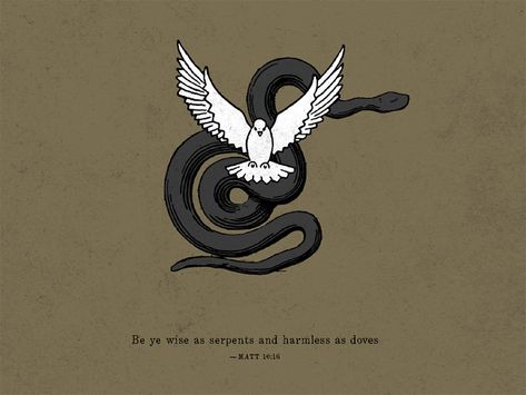 Wise As Serpents Innocent As Doves Tattoo, Serpent Dove Tattoo, Dove Snake Tattoo, Dove Serpent Tattoo, Dove And Snake Tattoo, Dove And Serpent Tattoo, Serpent And Dove Tattoo, Serpent And Dove Fanart, Serpent And Dove Aesthetic