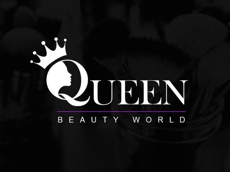 Queen Logo by Viral Vaghela Queen Logo Design, Queen Logo, Logo Online Shop, Queen Design, Typographic Logo Design, Logo Desing, Wedding Logo Design, Queen Shop, Photo Logo Design