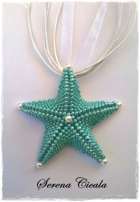 Beaded Starfish Pattern, Seed Bead Art, Beaded Starfish, Beaded Earrings Tutorials, Bead Embroidery Jewelry, Beaded Crafts, Handmade Beaded Jewelry, Embroidery Jewelry, Handmade Jewelry Diy