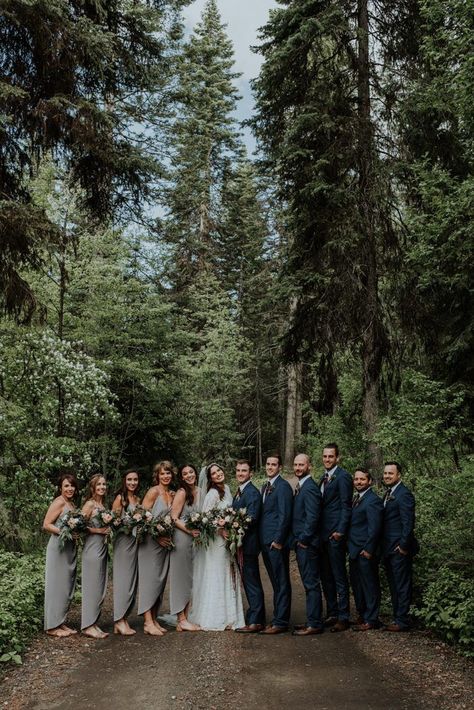 Mountain Wedding Color Scheme, Ski Guest Book, Forest Wedding Party, Summer Camp Style, Burgundy Color Palette, Summer Mountain Wedding, Wedding Grey, Gray Wedding Colors, Campground Wedding