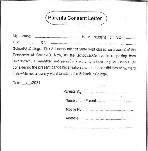 Parent Consent Letter, Consent Letter, Letter I, School College, No Response, Parenting, Quick Saves, Instagram