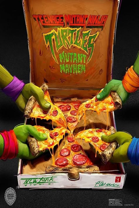 Teenage Mutant Ninja Turtles: Mutant Mayhem (Tartarugas Ninja: Caos Mutante) 2023 Tmnt 2023, Tmnt Wallpaper, Ninja Turtle Pizza, Ninja Turtles Mutant Mayhem, Tmnt Mutant Mayhem, Teenage Mutant Ninja Turtles Movie, Turtle Birthday Parties, Turtle Wallpaper, Ninja Turtles Birthday Party