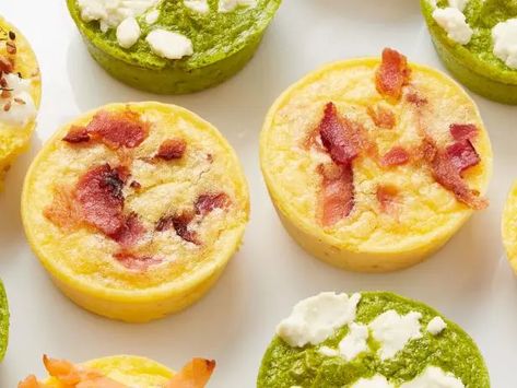 Bacon And Cheddar Egg Bites, Cheddar Egg Bites, Egg Bites Recipe, Eggs In Peppers, Food Network Magazine, Egg Bites, Bacon Cheddar, Bacon Egg, Breakfast Foods