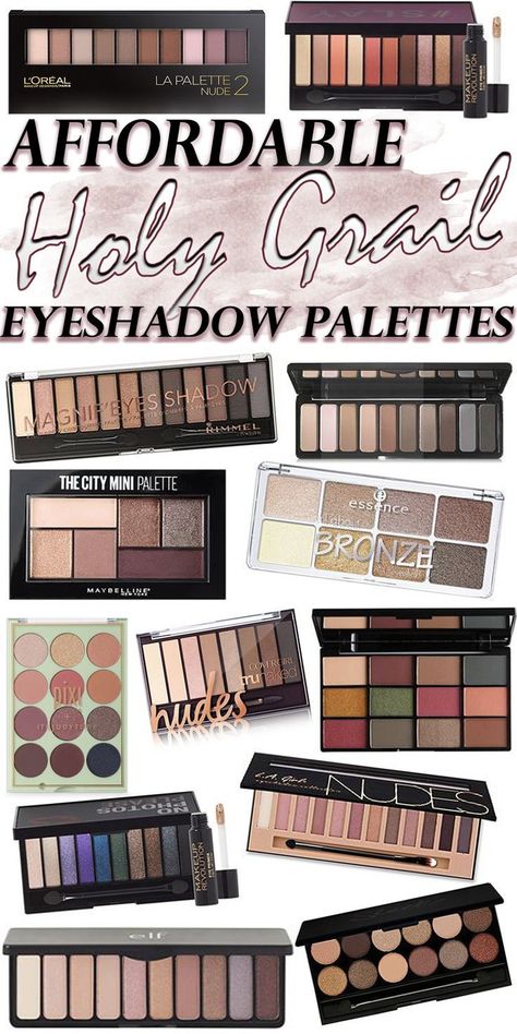 Must-have AFFORDABLE eyeshadow palettes that you NEED in your stash - blogger makeup faves! Affordable Eyeshadow Palettes, Drugstore Eyeshadow, Matte Make Up, Eyeshadow Tips, Makeup Tip, Best Eyeshadow, Edgy Makeup, Beauty Products Drugstore, Eyeshadow Palettes