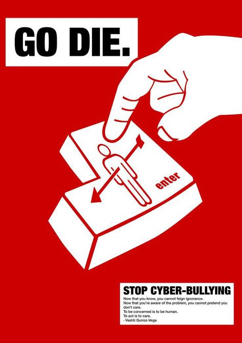 Stop Cyberbullying Poster, Cyberbullying Poster Design, Cyberbullying Poster, Social Awareness Campaign, Advertising Campaign Design, Social Media Art, Awareness Poster, Graphic Design Cards, World Design