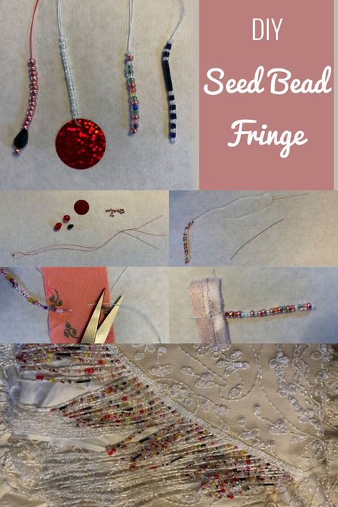 Beaded Fringe Dress, Beaded Lampshade, Bead Tips, Diy Shades, Bead Fringe, Bead Embroidery Tutorial, Beaded Jewelry Tutorials, Beading Tutorial, Beading Needles