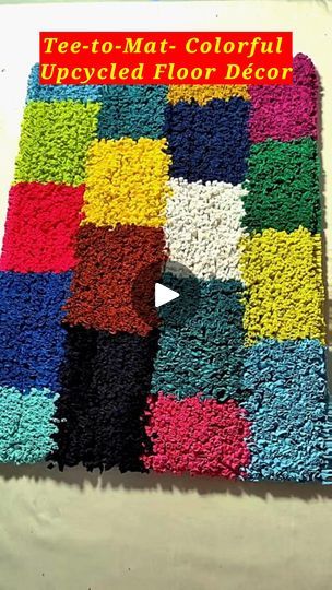 Carpet Samples Crafts, Old Carpet Repurpose, Carpet Sprinkle Diy, Carpet Sample Rug Diy, Rainbow Flower Rug, Rag Rug Diy, Girls Things, Sewing Clothes Women, Textile Crafts