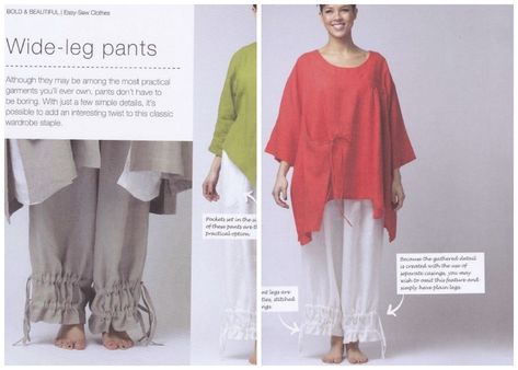 How To Sow Clothes, Lagenlook Sewing Patterns, Lagenlook Patterns, Lagenlook Clothing, Curvy Pants, Linen Fashion, Classic Wardrobe Staples, Indie Sewing Patterns, Romantic Outfit