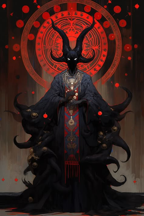 Dnd Devil Art, Satanic Priest, Demon Priest, Occult Art, Alien Concept Art, Monster Concept Art, Demon Art, Fantasy Monster, Angels And Demons