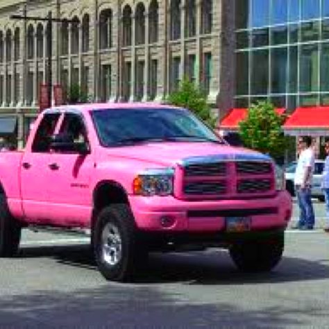 Pink Dodge Truck....my husband wouldn't let me paint mine like this, but this is what I really wanted! Backwoods Barbie, Pink Cars, Nice Trucks, Big Girl Toys, Moose Jaw, Dodge Pickup, Pink Truck, Dodge Truck, Future Cars