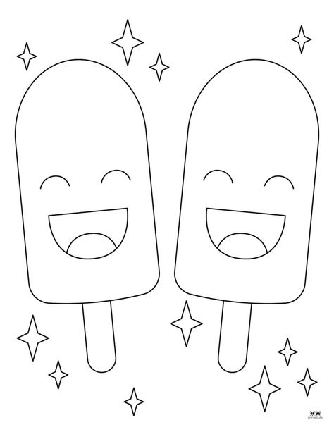 Help keep your kids entertained all summer long with 25 printable popsicle coloring pages. 100% FREE! Print from home. Popsicle Coloring Page, Donut Drawing, Free Print, Cute Coloring Pages, Free Printable Coloring, Free Printable Coloring Pages, Kids Entertainment, Popsicles, Printable Coloring Pages