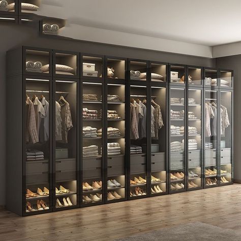 Modern Closet Designs, Desain Pantry, Walking Closet, Dream Closet Design, Closet Design Layout, Walk In Closet Design, Luxury Closets Design, Modern Closet, Wardrobe Interior Design