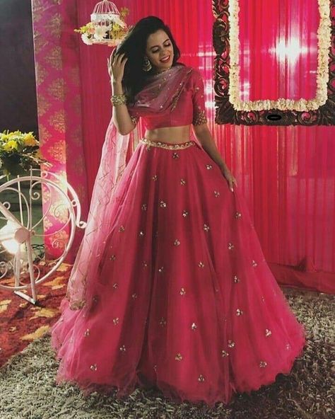 latest collection of lehengayou need to buy this diwali for more details kindly whatsapp on +91 9662084835 Indian Bridesmaids, Indian Outfits Lehenga, Wedding Lehenga Designs, Lehnga Dress, Bridal Lehenga Collection, Designer Bridal Lehenga, Half Saree Designs, Pink Lehenga, Red Lehenga