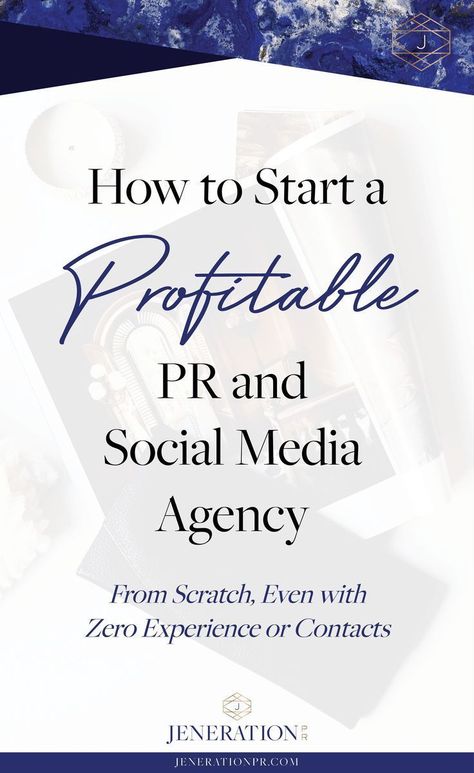 How to Start a Profitable #PR and #SocialMedia Agency From Scratch, Even With Zero Experience or Contacts! // Jeneration PR Social Media Agency, Pr Agency, Media Agency, Social Media Templates, Small Business Tips, Blog Traffic, Social Media Strategies, Business Tools, Blogging For Beginners