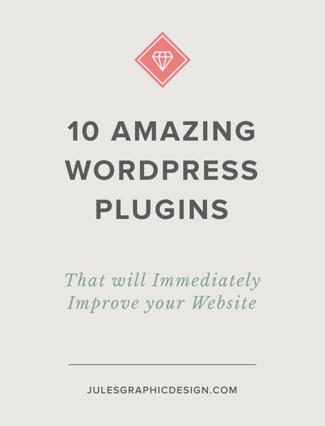 10 Amazing Wordpress Plugins to Immediately Improve Your Website - Jules Design : Jules Design Wordpress Plugins Ecommerce, Best Wordpress Plugins, Wordpress Website Template, Wordpress For Beginners, Learn Wordpress, Website Design Wordpress, Website Design Tips, Wordpress Templates, Blog Wordpress