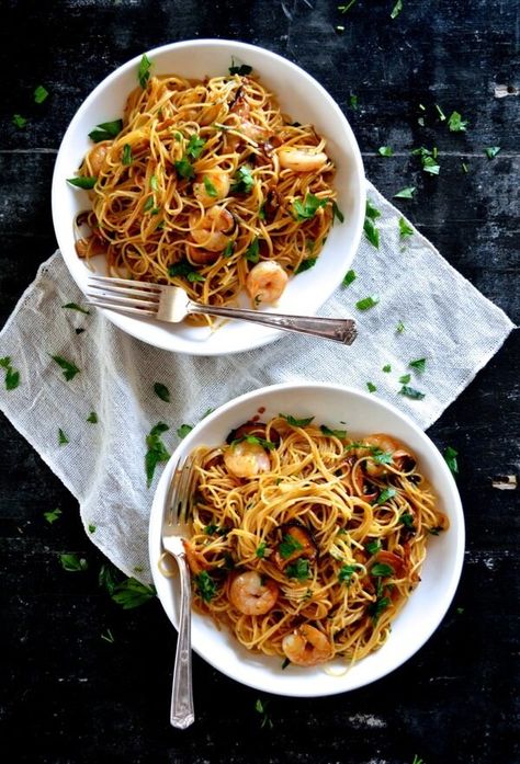 Soy Sauce Butter Pasta with Shrimp and Shiitakes by thewoksoflife.com Honey Soy Chicken Thighs, Dinner Seafood, Pasta With Shrimp, Honey Soy Chicken, Adventurous Design, Butter Pasta, Asian Foods, Perfect Closet, Drying Pasta