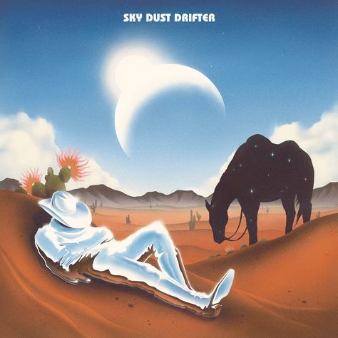 SKY DUST DRIFTER ・COVER ART on Behance Book Cover Artwork, The Lone Ranger, Art Matters, Space Cowboys, Cover Artwork, Vinyl Cover, Music Covers, Various Artists, Retro Art