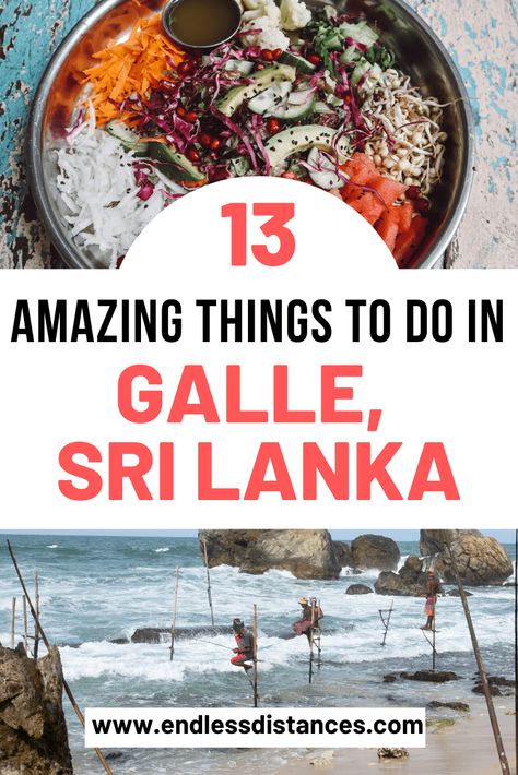 A complete guide to places to visit in Galle, Sri Lanka. Includes 13 amazing things to do in Galle from stilt fishing, bike tours, restaurants, and more. #gallesrilanka #thingstodoingalle #thingstodoingallesrilanka Southeast Asia Packing List, Asia Packing List, Galle Sri Lanka, Asian Travel, Fellow Travelers, Backpacking Asia, Sri Lanka Travel, Culinary Travel, Travel India