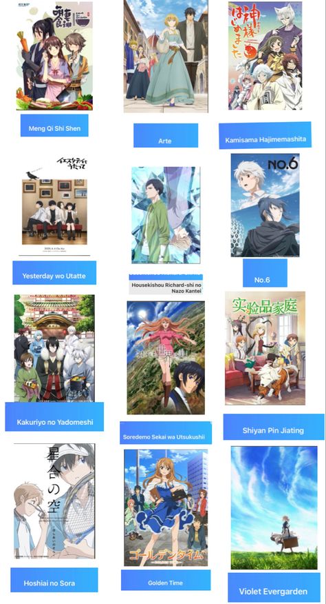 You can find all of these Anime in Netflix or Crunchyroll 🍿🎥 Crunchyroll Anime, Golden Time, Anime Love, Romance, Baseball Cards, Anime, Pins, Quick Saves