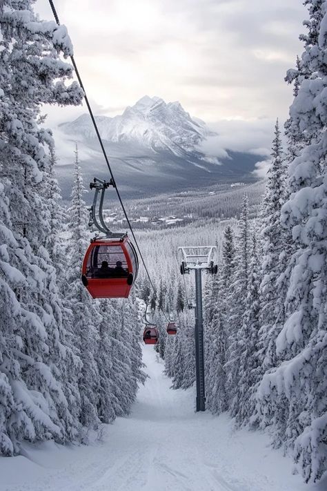 "🚡🌨️ Take in breathtaking views with a scenic gondola ride in Banff, Canada! Enjoy panoramic vistas of snowy peaks and alpine beauty from the comfort of your ride. Swipe for your next mountain adventure! 🏞️✨ #Banff #GondolaRide #ScenicViews" Gondola Banff, Banff Gondola Ride, Hidden Ridge Resort Banff, Banff Gondola, Cascade Of Time Garden Banff, Rimrock Resort Banff, Banff National Park Canada, Gondola Ride, Banff Canada