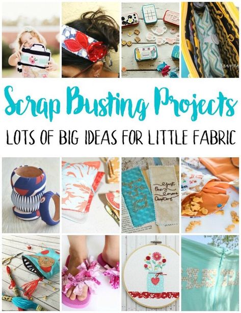 DIY Scrap Busting Projects - Use up those fabric scraps - Coral + Co. Scrap Fabric Projects, Scrap Busters, Diy And Crafts Sewing, Fabric Bolts, Sewing Projects For Beginners, Sewing Gifts, Fabric Projects, Sewing For Beginners, Craft Tutorials