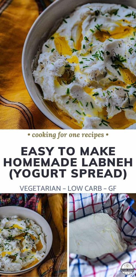 Things To Do With Yogurt, Lebna Yogurt, Homemade Labneh, Yogurt Spread, Gluten Free Dinners, Labneh Recipe, Med Diet, Paleo Recipes Easy, Yogurt Dip