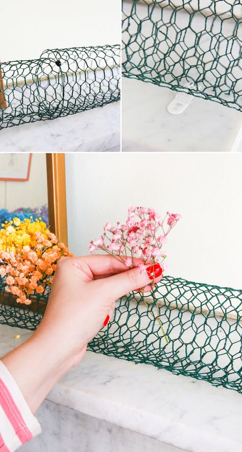 Baby Shower Garland Ideas, Diy Wildflower Decor, Colored Baby Breath, Baby’s Breath Wedding Decor, Spring Garland Ideas, Baby Shower Mantle Decor, Baby Breath Garland, Baby's Breath Arrangement, Diy Floral Garland